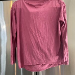 Lululemon boat neck shirt. Women’s yoga. Pink/purple long sleeve size large